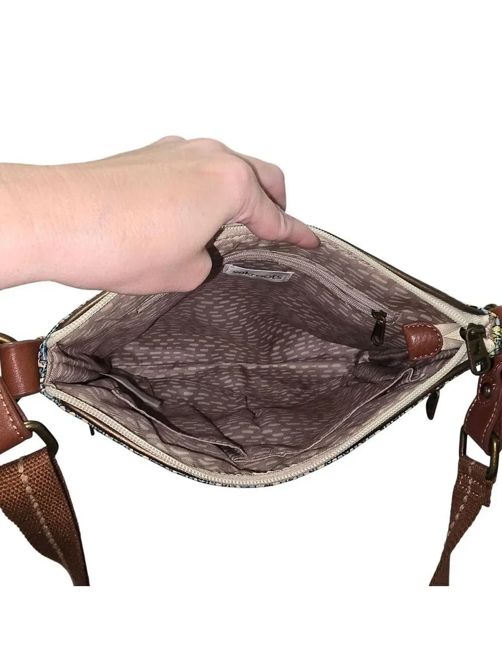 Sakroots Artists Circle Basic Crossbody In Coated Canvas